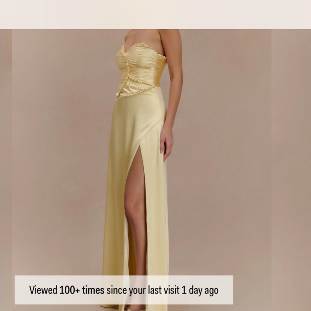 Meshki Yellow Strapless Maxi Dress